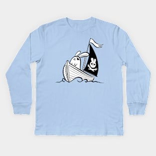 Pirate bunny Kids Long Sleeve T-Shirt